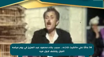 34 عامًا على «الكيت كات».. سبب بكاء محمود عبد العزيز في يوم عرضه الأول يكشف لأول مرة
